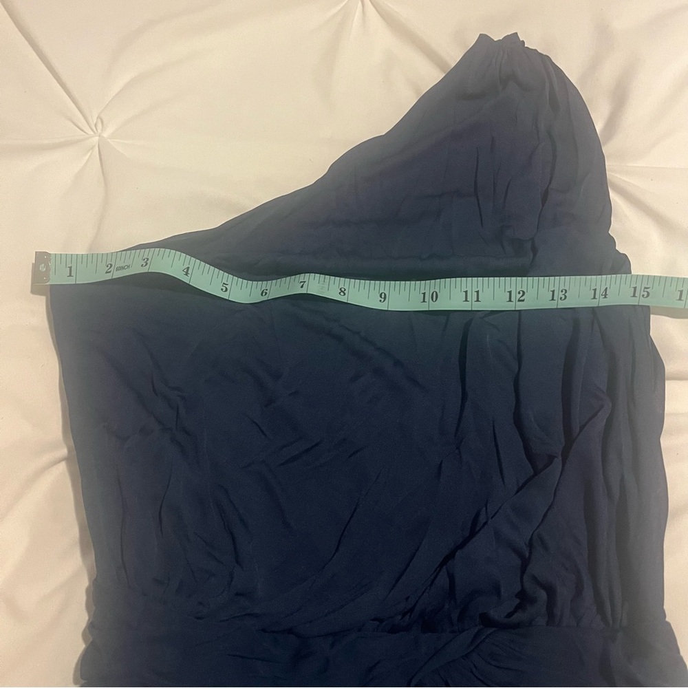 Halston Heritage Navy One-Shoulder Dress XXS - Picture 6 of 9